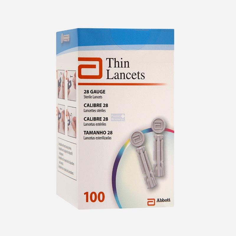 abbott thin lancets 28 gauge 100 pack