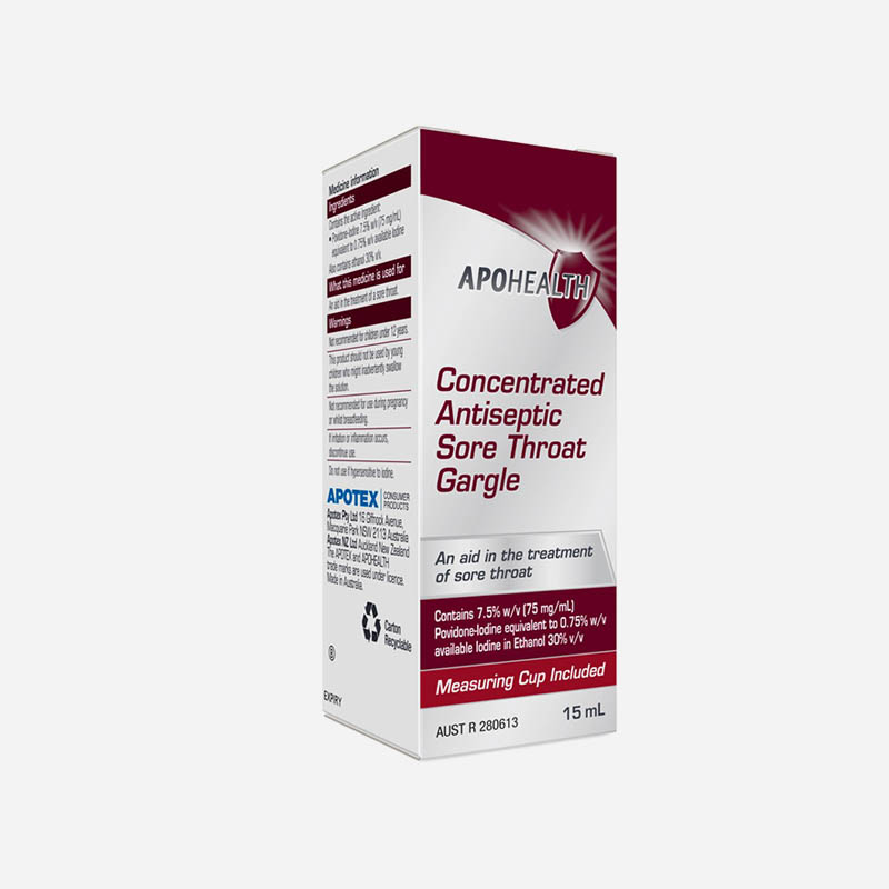 Apo Health Antiseptic Sore Throat Gargle 15ml