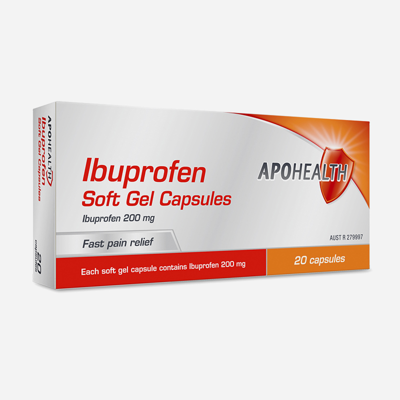 apo health ibuprofen 200mg soft gel capsules 20