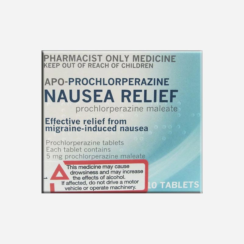 apo health prochlorperazine tablets nausea relief 10 tablets