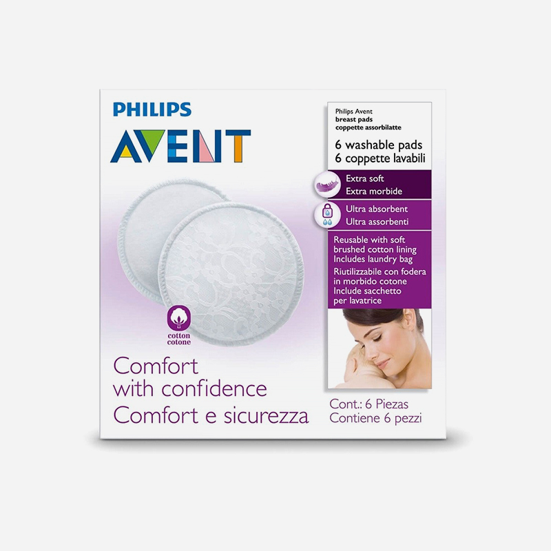 Avent Washable Breast Pads 6 Pieces