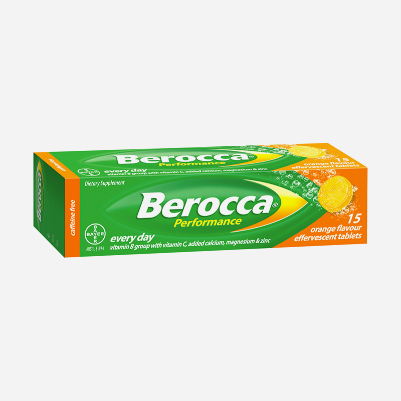 berocca performance orange effervescent tablets 15