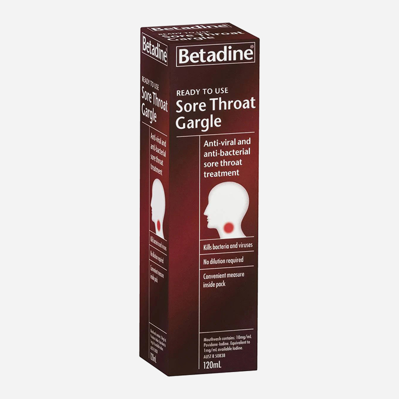Betadine Sore Throat Gargle Ready To Use 120ml