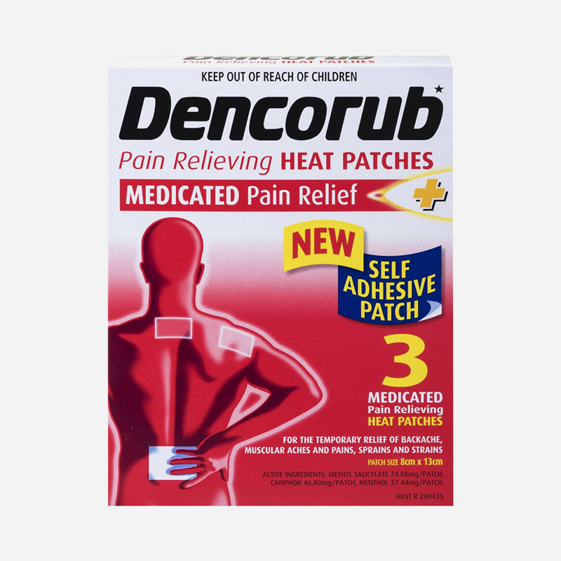 dencorub heat patches 3 pack