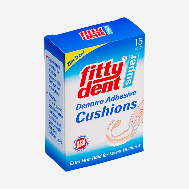 fitty dent denture adhesive cushions 15