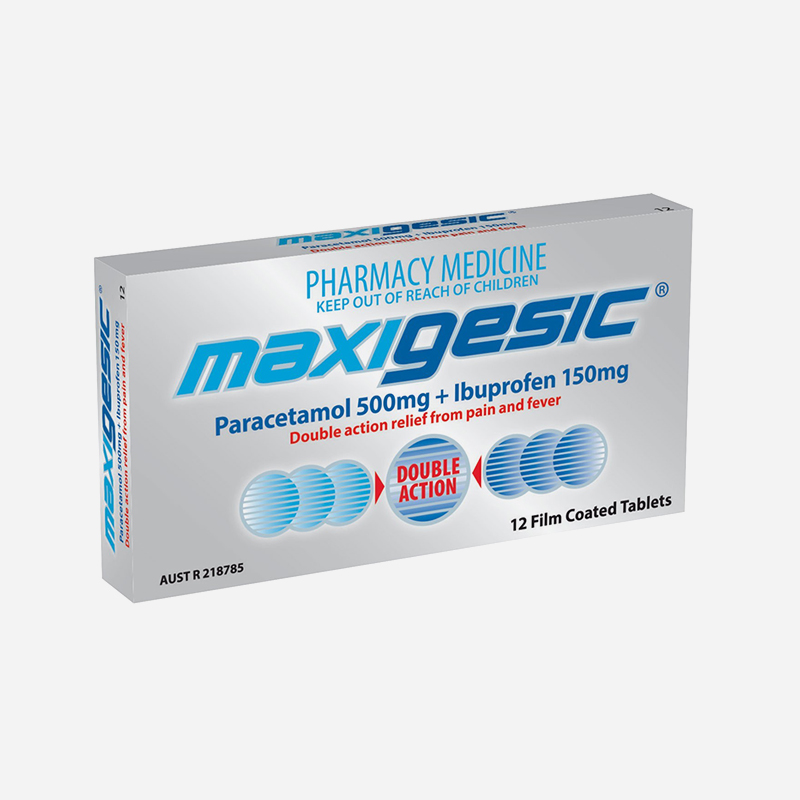 Maxigesic Tablets Paracetamol&Ibuprofen 12