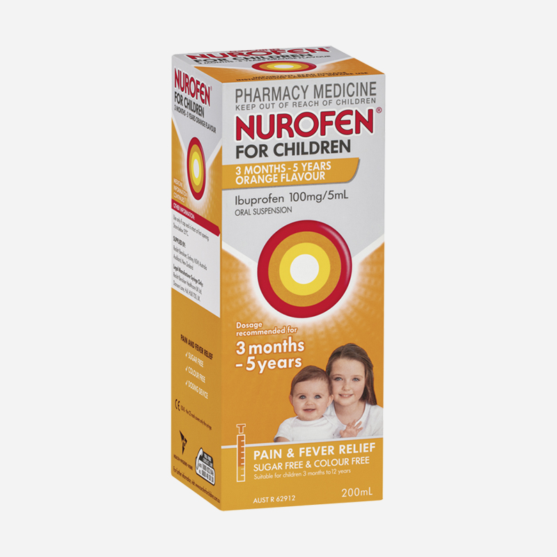 nurofen for children 3 months to 5 years orange 200ml