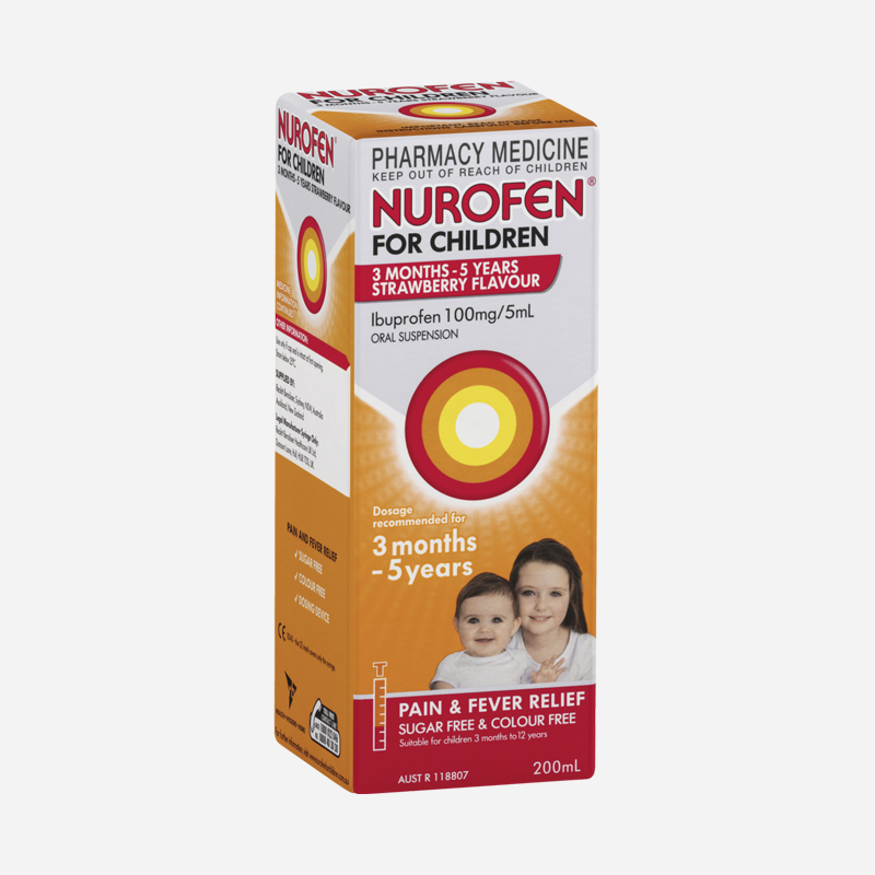 Nurofen For Children 3 Months To 5 Years Strawberry 200ml
