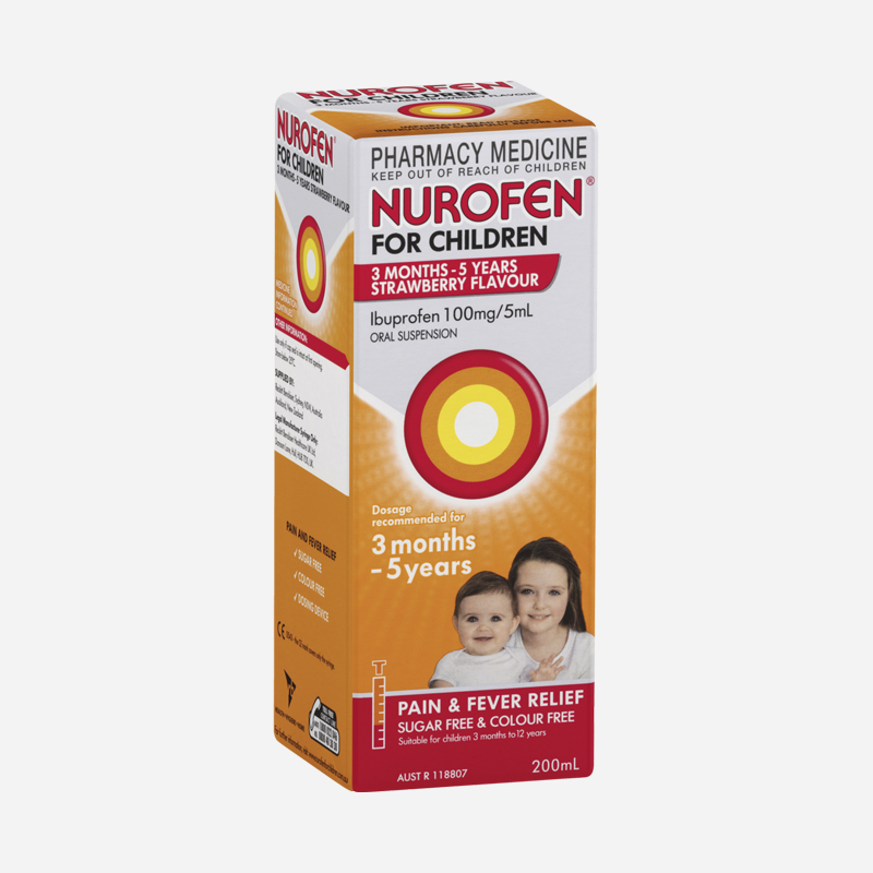 nurofen for children 3 months to 5 years strawberry 200ml