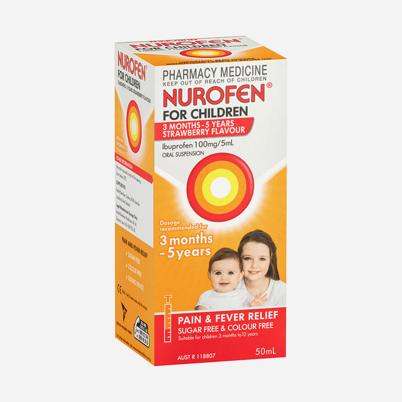 nurofen for children 3 months to 5 years strawberry 50ml