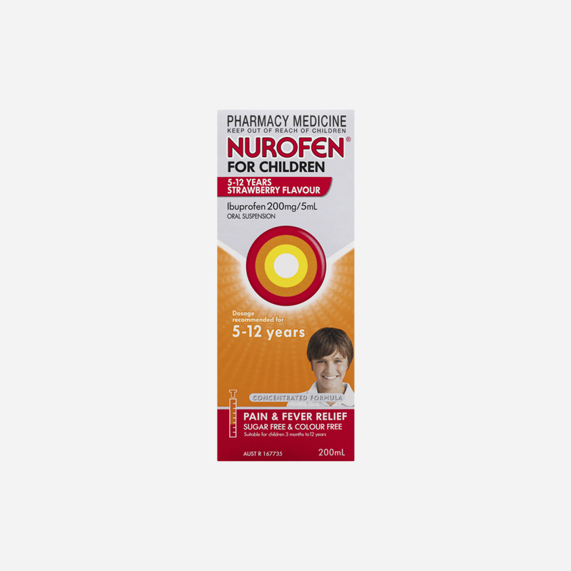 Nurofen For Children 5-12 Years Strawberry 200ml