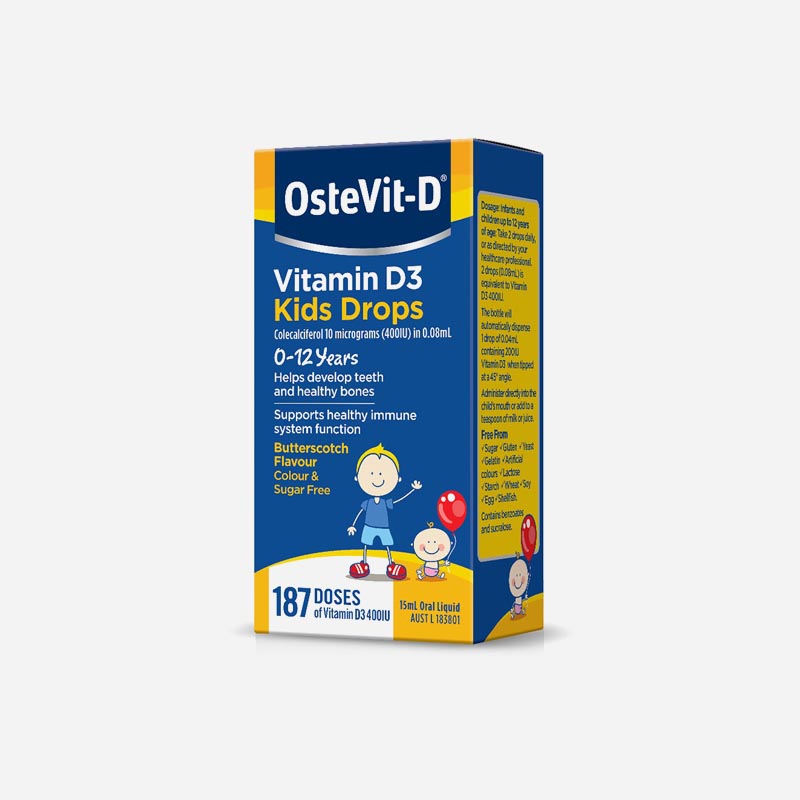 ostevit-d Vitamins d3 kids drops 15ml 0-12 years