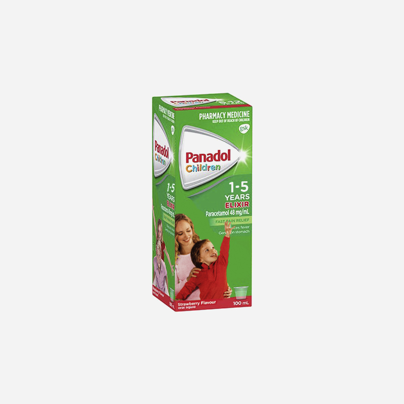 panadol 1-5 years elixir strwberry 100ml