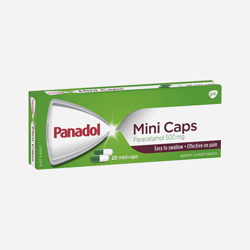 panadol 500mg mini capsules 20 pack