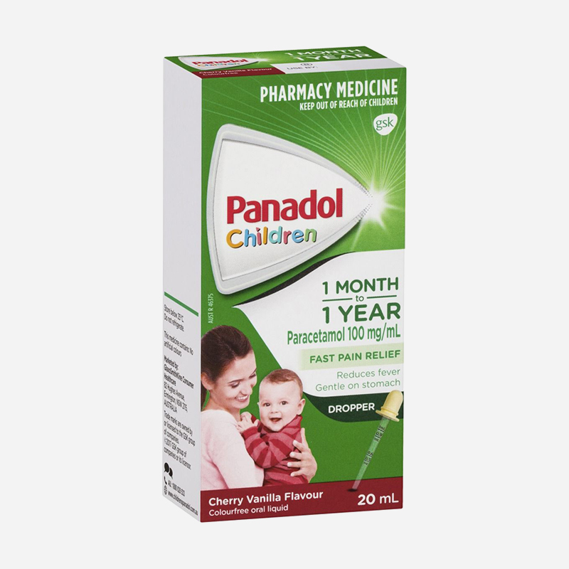 panadol childrens drops colour free 20ml