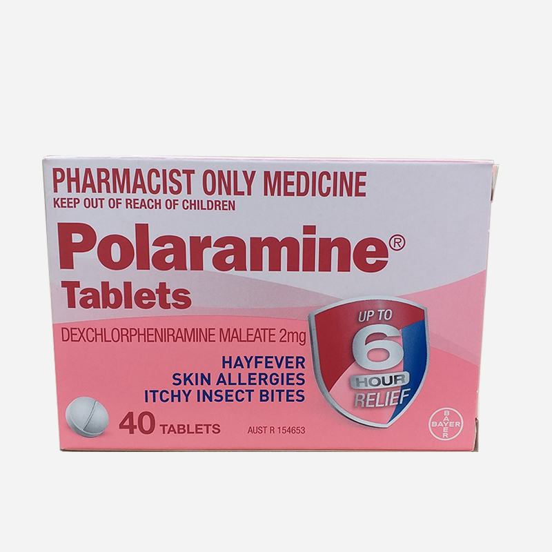 polaramine 2mg 40 tablets