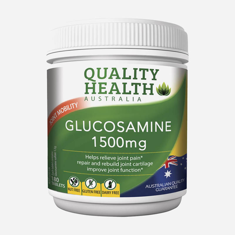 quality health glucosamine 1500mg 180 tablets