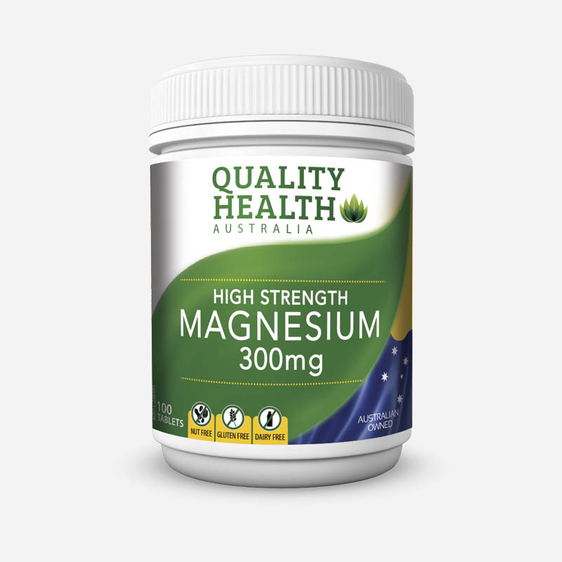 quality health high strength magnesium 100 tablets