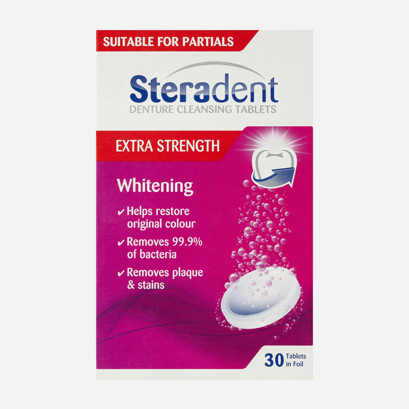 steradent denture cleansing tablets extra strength 30