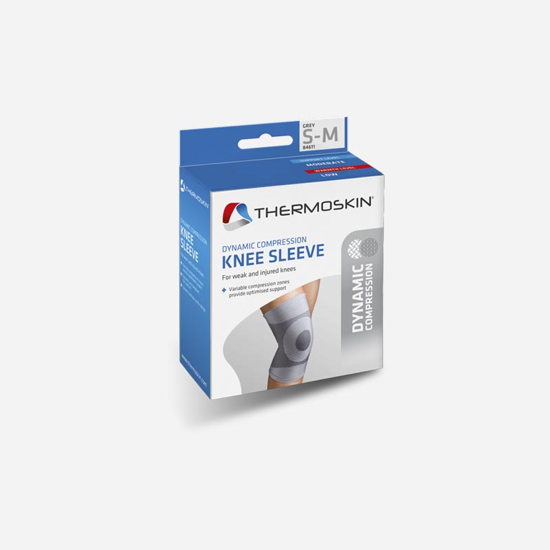 thermoskin dynamic compression knee sleeve s-m, l-xl