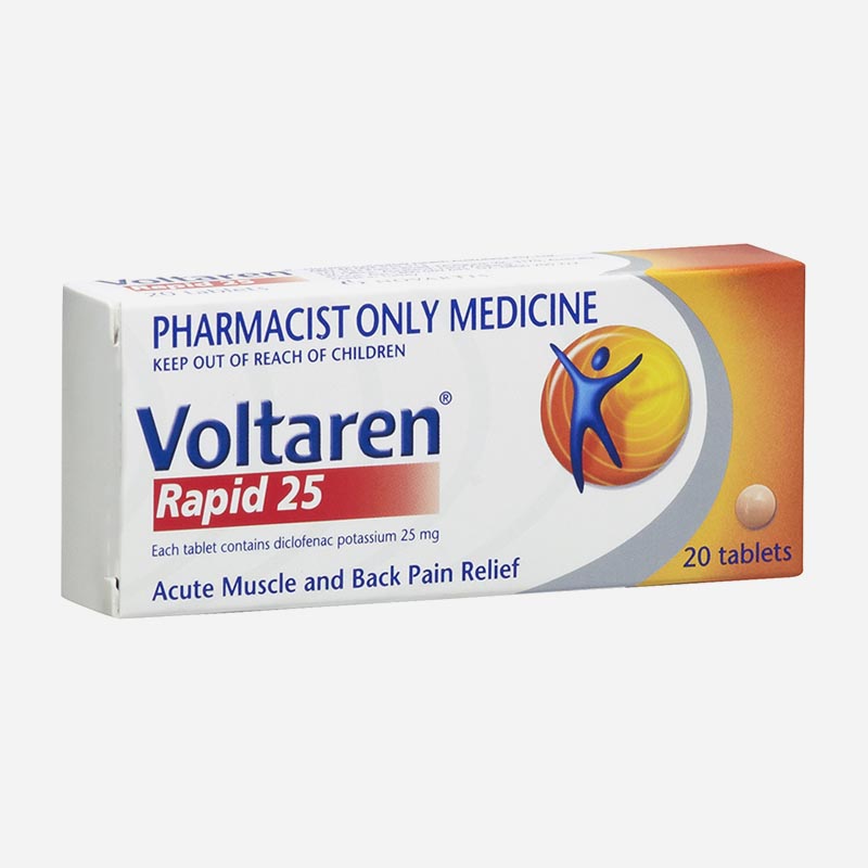 voltaren rapid 25mg 20 tablets