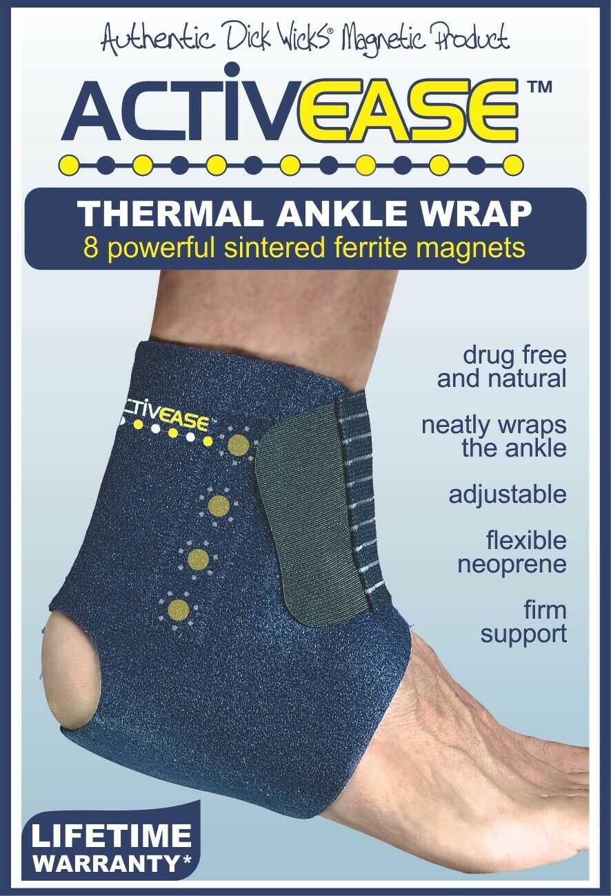 Dick Wicks Activease Thermal Ankle Support Magnetic Therapy Pain Relief