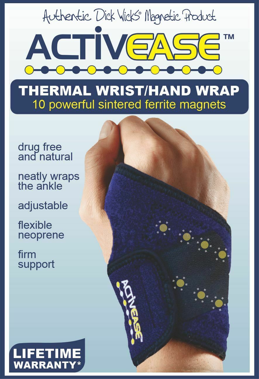 Dick Wicks Activease Thermal Wrist Hand Wrap with Magnets