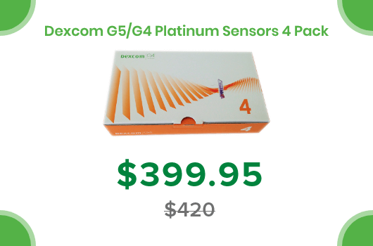 DexCom G4 and G5 Platinum Sensors - Pack of 4