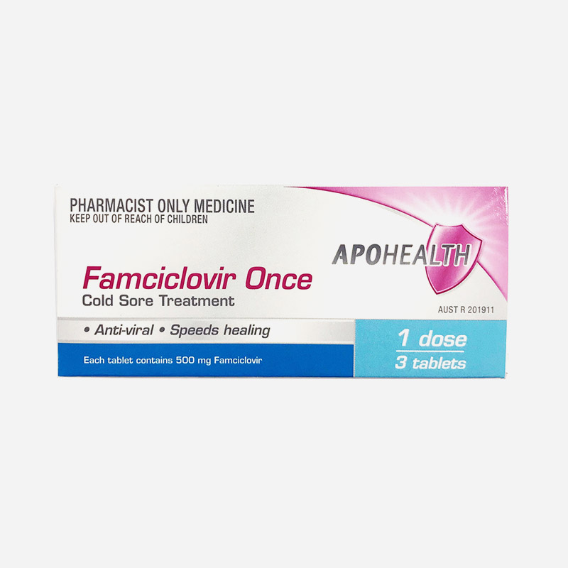 apo famciclovir once 500mg 3 tablets